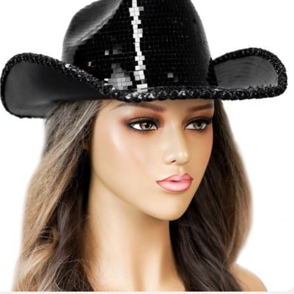 Black Sequin Cowboy Hat